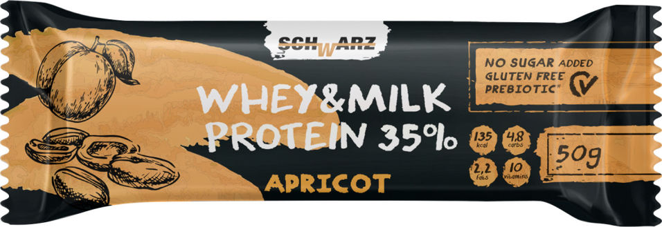 Батончик протеиновый Schwarz 35% Курага 50г