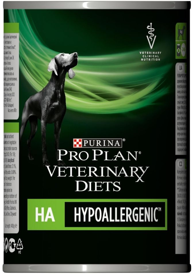 Корм для щенков и взрослых собак Pro Plan Veterinary Diets HA Hypoallergenic при аллергических реакциях 400г (упаковка 6 шт.)