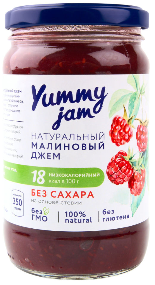 Джем Yummy Jam Малиновый без сахара 350г