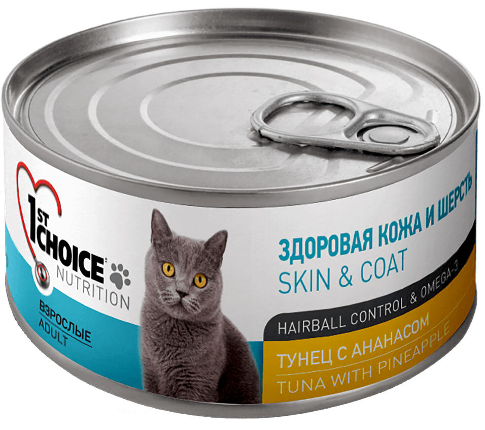 Корм для кошек 1st Choice тунец с ананасом 85г (упаковка 12 шт.)