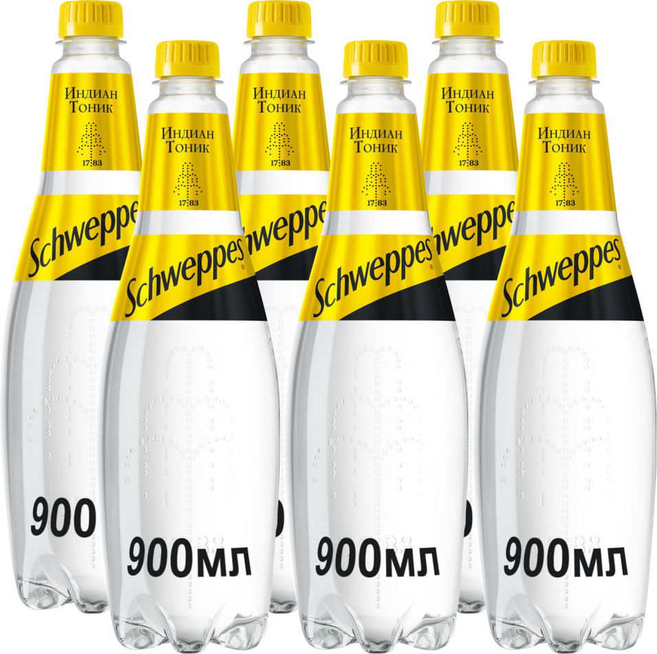 Напиток Schweppes Индиан тоник 900мл (упаковка 6 шт.)