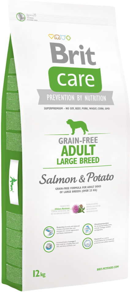 Сухой корм для собак Brit Care Adult L Salmon & Potato 12кг