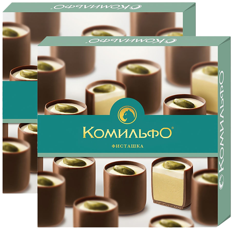 Конфеты Комильфо шоколадные Фисташка 232г (упаковка 2 шт.)