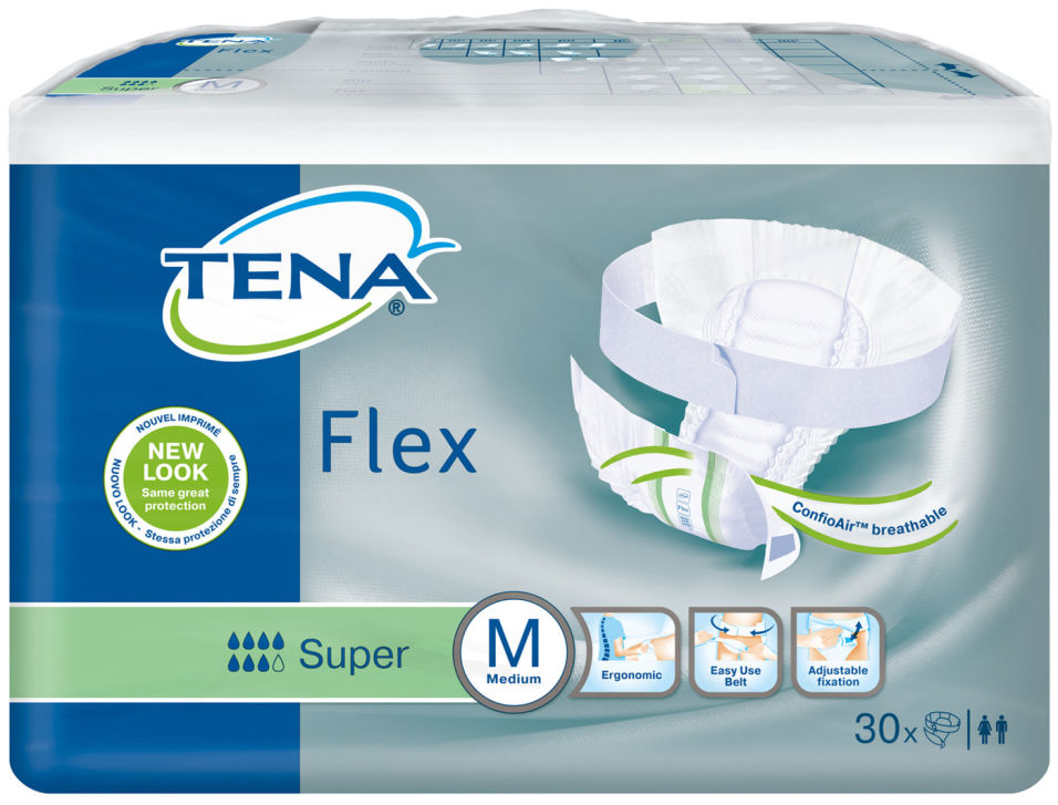 Подгузники для взрослых Tena Flex Super M 30шт