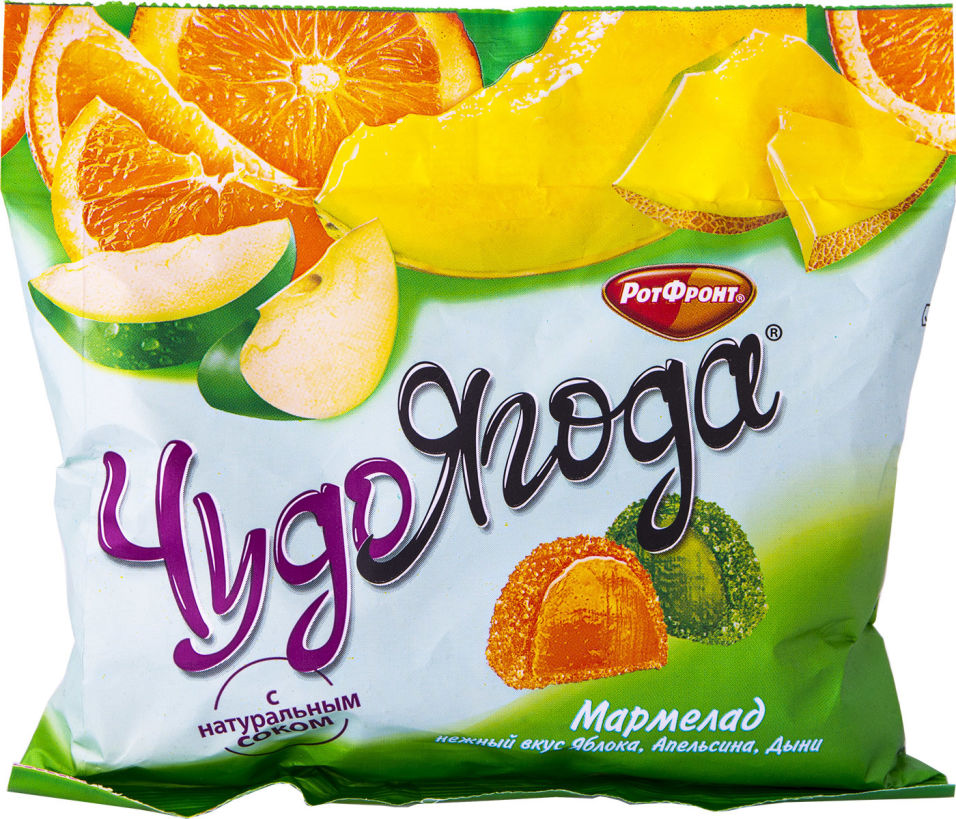 Мармелад Чудо-Ягода Яблоко апельсин дыня 250г