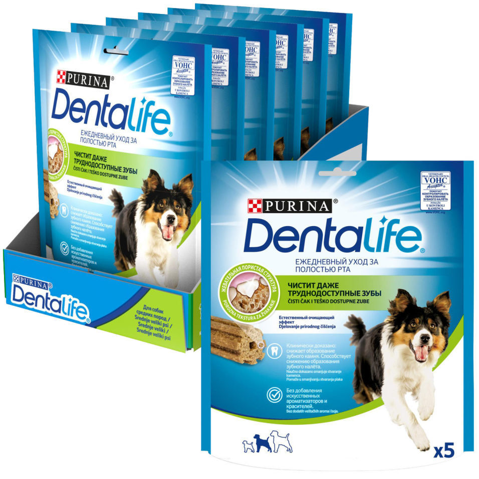 Лакомство для собак DentaLife Medium 115г (упаковка 6 шт.)
