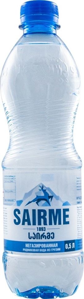 Вода Sairme Родниковая питьевая негазированная 500мл