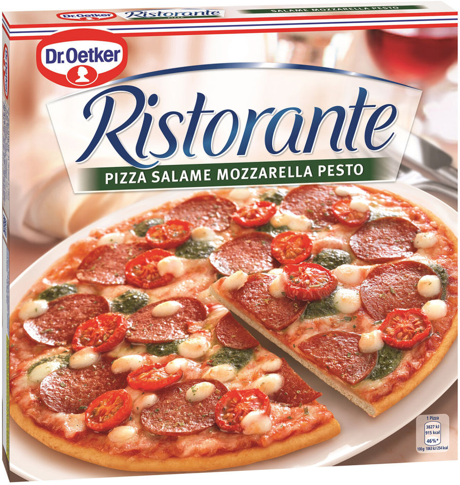 Пицца Dr.Oetker Ristorante Салями Моцарелла Песто 360г