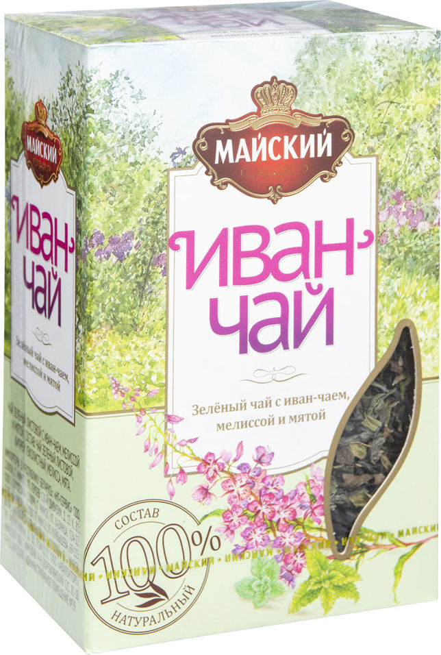 Чай зеленый Майский Иван-Чай с Мелиссой и Мятой 75г