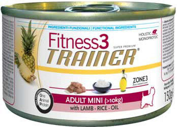 Корм для собак Trainer Fitness3 Mini Ягненок рис 150г (упаковка 12 шт.)