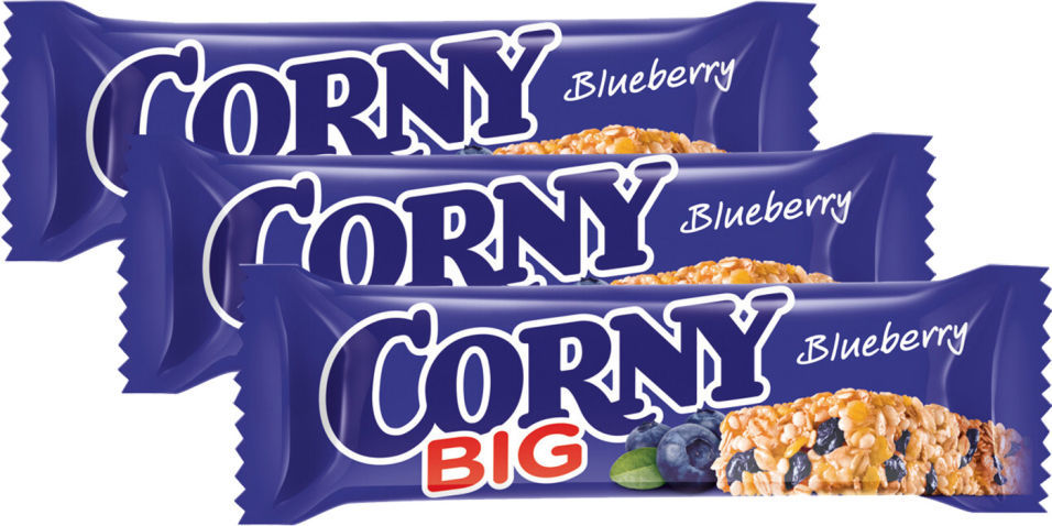 Батончик злаковый Corny Big с черникой 40г (упаковка 3 шт.)