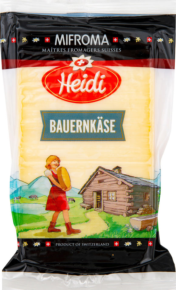 Сыр Heidi Швейцарский Фермерский Bauernkase 49% 170г
