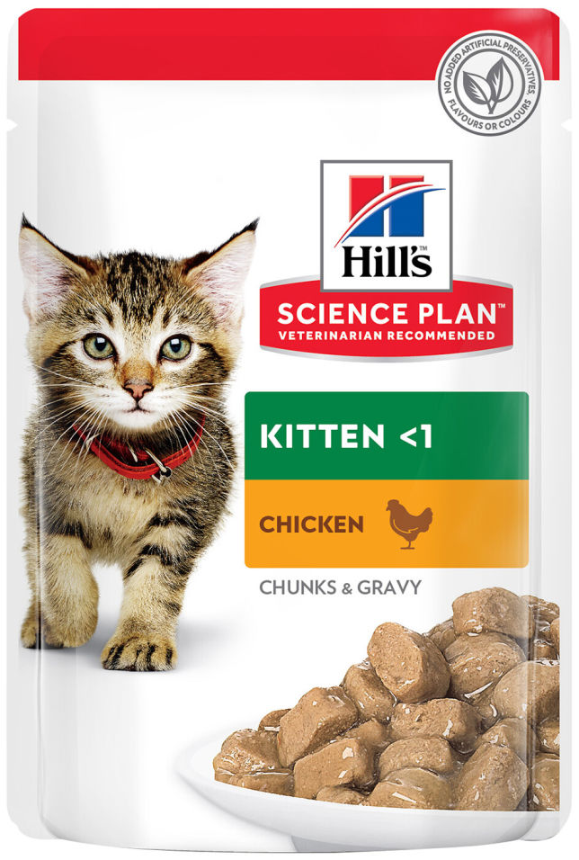 Корм для котят Hills Science Plan кусочки в соусе с курицей 85г