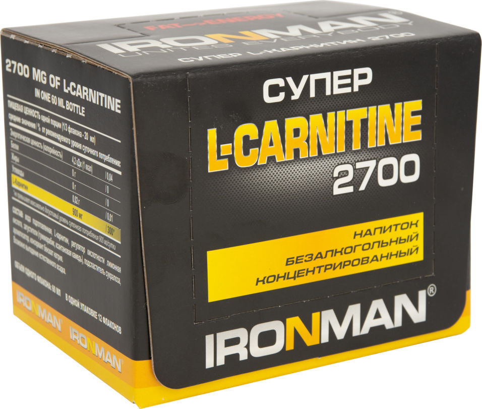 Напиток IronMan Super L-carnitine 2700 Лимон-Лайм 12шт*60мл