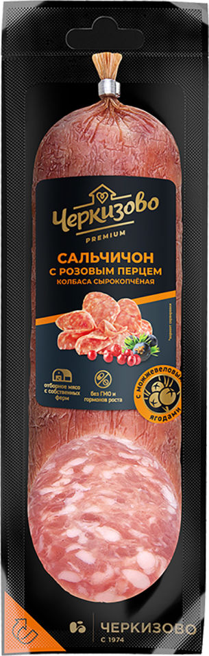 Колбаса Черкизово Премиум Сальчичон с розовым перцем сырокопченая 300г