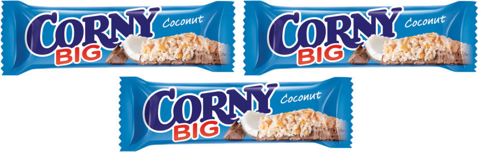 Батончик злаковый Corny Big с кокосом 50г (упаковка 3 шт.)
