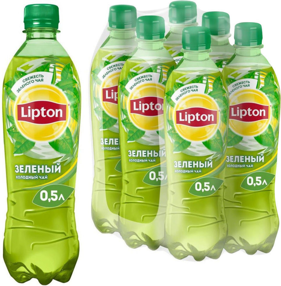 Чай холодный Lipton Зеленый 500мл (упаковка 6 шт.)