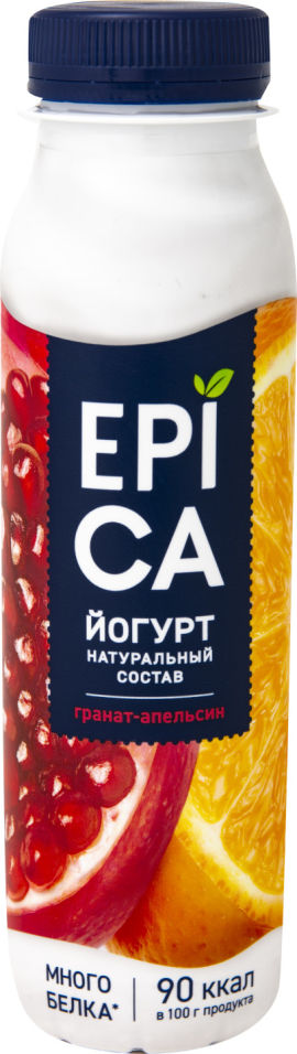 Йогурт питьевой Epica Гранат-апельсин 2.5% 260г