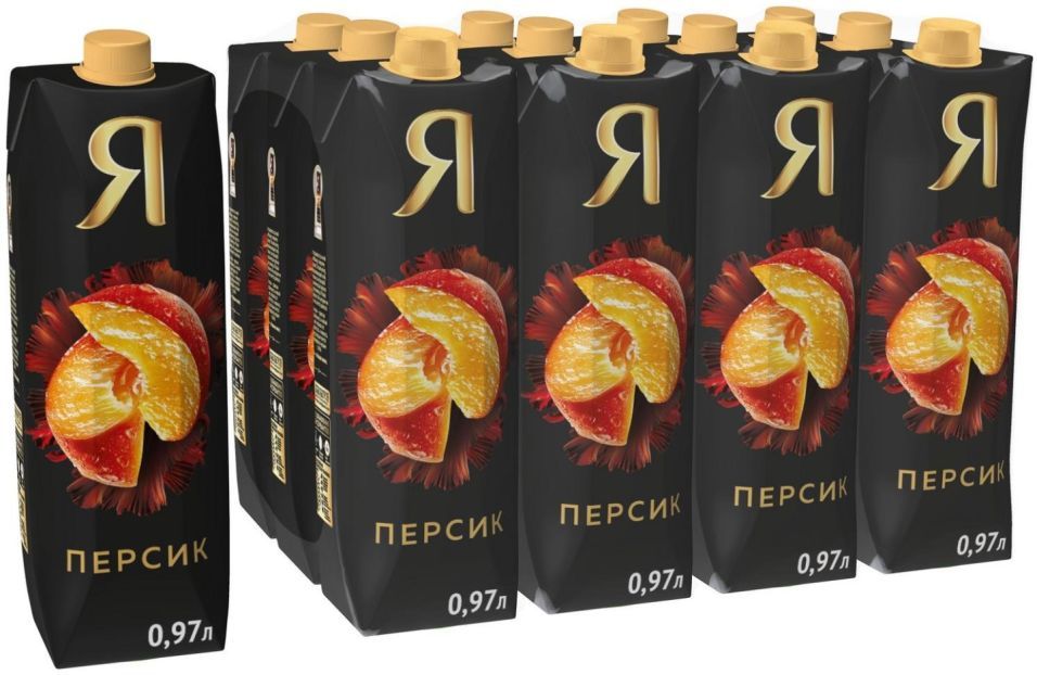 Нектар Я Персик с мякотью 970мл (упаковка 4 шт.)