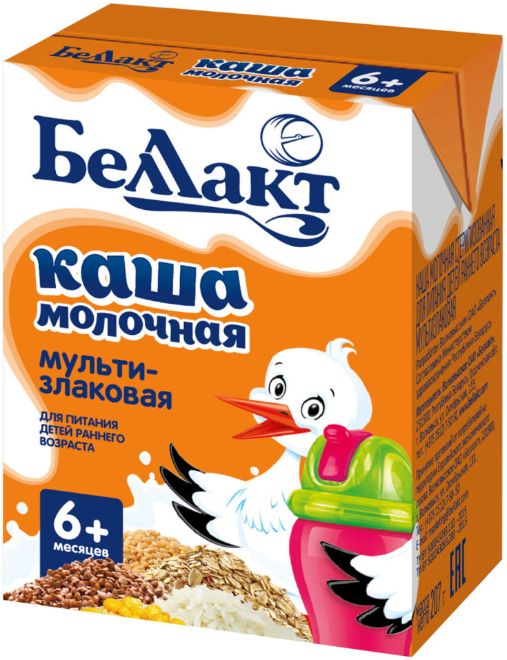 Каша Беллакт мультизлаковая молочная 207г