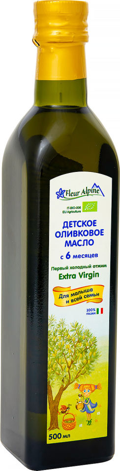 Масло оливковое детское Fleur Alpine Extra Virgin с 6 месяцев 500 мл