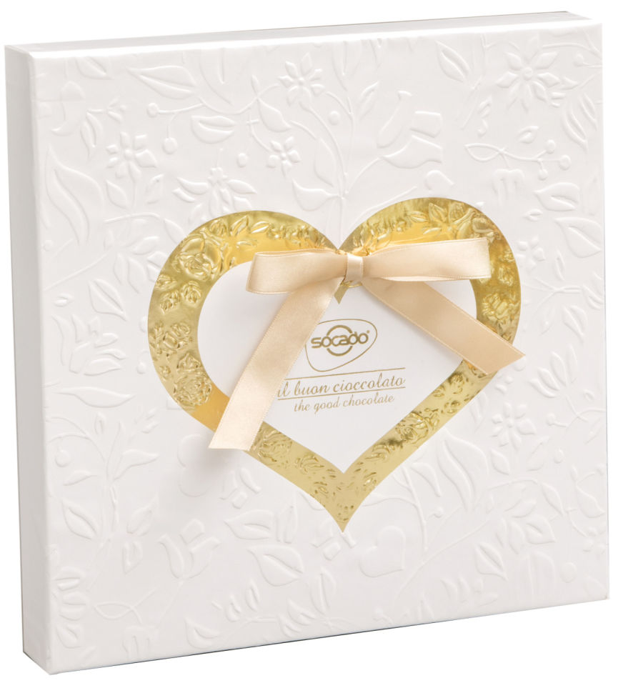 Набор конфет Socado Романтика с начинкой из пралине с ореховым кремом и злаками 200г