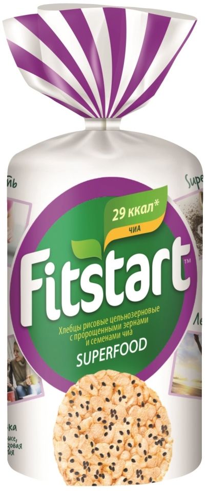 Хлебцы Ftstart рисовые Superfood c семенами чиа 90г