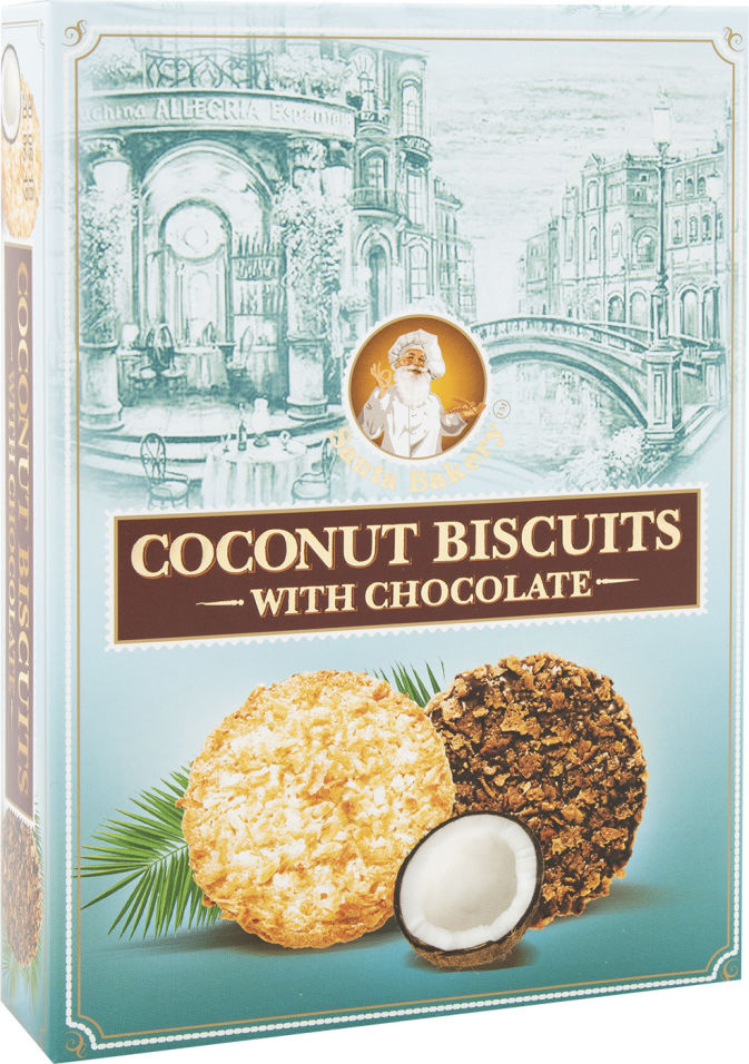 Печенье Santa Bakery Бискотти Кокос с шоколадом 135г