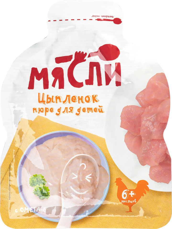 Мясное пюре Мясли Цыпленок с 6 месяцев 80г