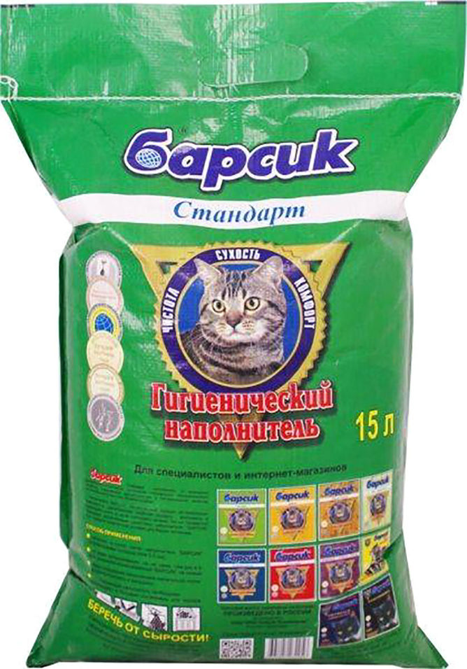 Наполнитель для кошачьего туалета Барсик впитывающий 15л