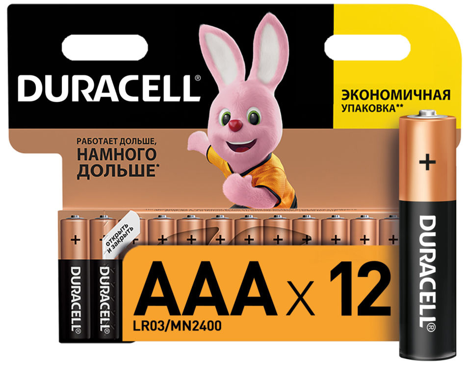 Отзывы о Батарейки Duracell Basic AAA 12шт