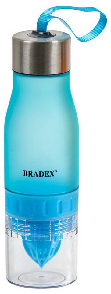 Бутылка для воды Bradex Light Blue с соковыжималкой 600мл