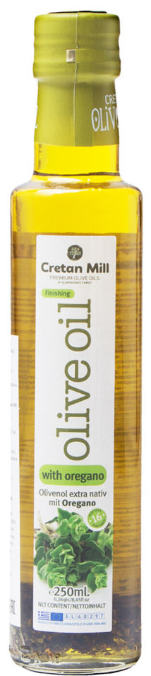 Масло оливковое Cretan Mill Extra Virgin с орегано 250мл