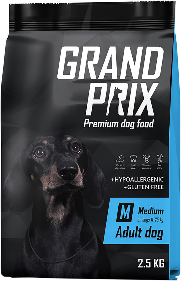 Корм для собак Grand Prix Medium Adult Курица 2.5кг Корм для собак Grand Prix Medium Adult Курица 2.5кг