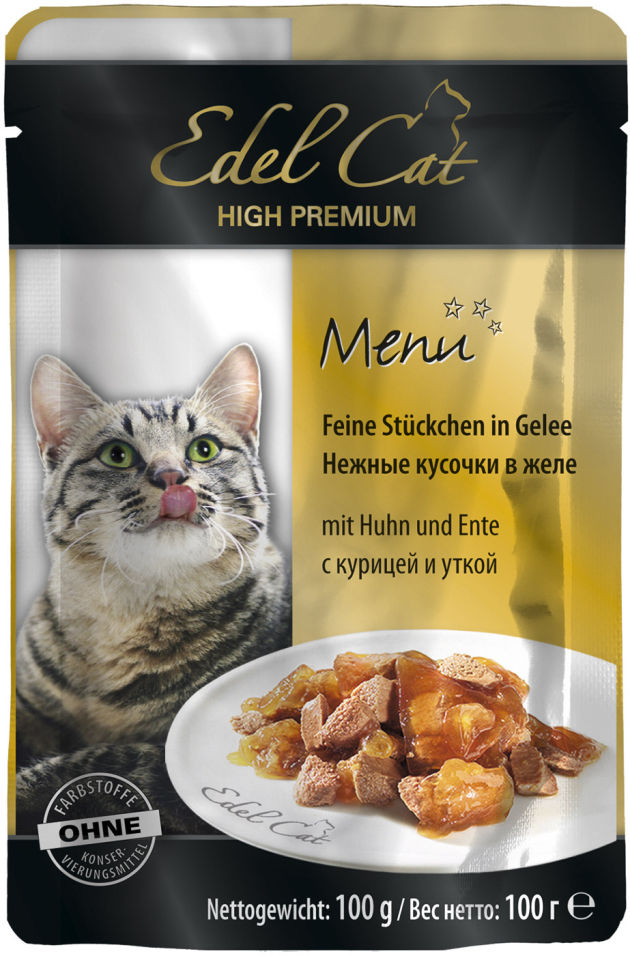 Корм для кошек Edel Cat Курица и утка 100г Корм для кошек Edel Cat Курица и утка 100г