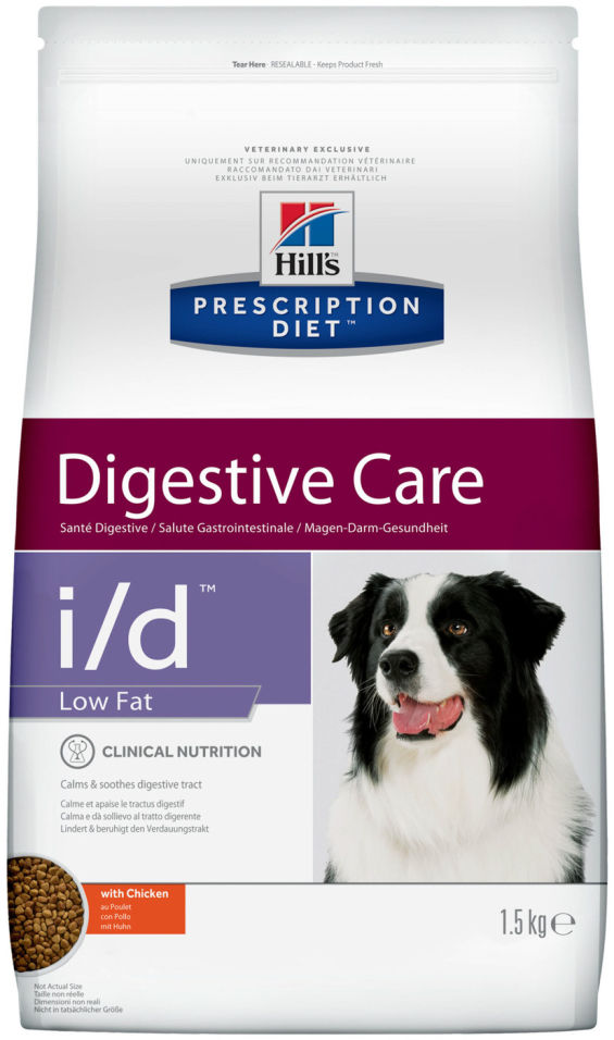 Сухой корм для собак Hills Prescription Diet i/d Low Fat при расстройствах пищеварения и панкреатите с курицей 1.5кг Сухой корм для собак Hills Prescription Diet i/d Low Fat при расстройствах пищеварения и панкреатите с курицей 1.5кг