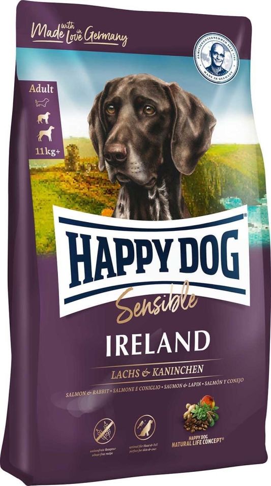 Сухой корм для взрослых собак Happy Dog Лосось и кролик 4кг Сухой корм для взрослых собак Happy Dog Лосось и кролик 4кг