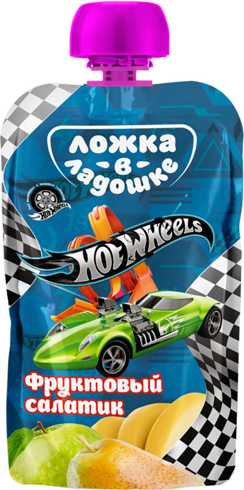 Пюре Ложка в ладошке Hot Wheels Банан Груша и Яблоко 115г