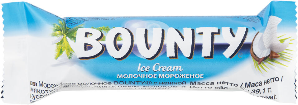 Мороженое Bounty Молочное с нежной мякотью кокоса 5% 39.1г