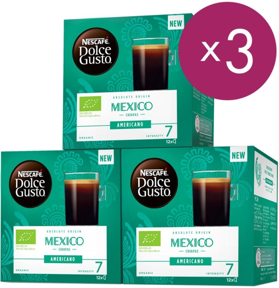 Кофе в капсулах Nescafe Dolce Gusto Americano Mexico 12шт (упаковка 3 шт.)