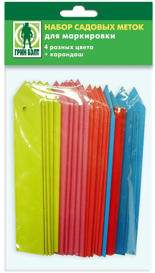 Набор садовых меток Грин Бэлт для маркировки с карандашом 20шт