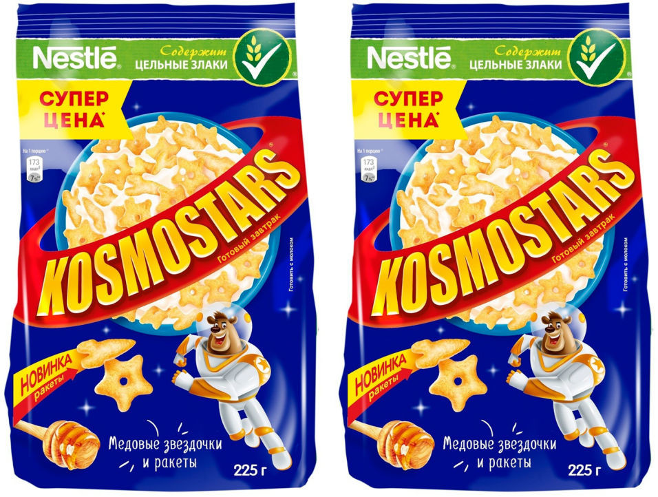 Готовый завтрак Kosmostars Медовый 225г (упаковка 2 шт.)