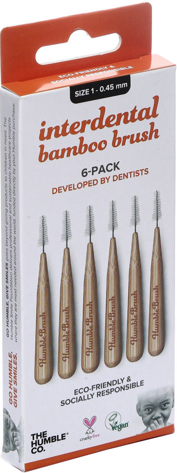 Межзубные ершики Humble Interdental Brush размер 1 6шт 524₽