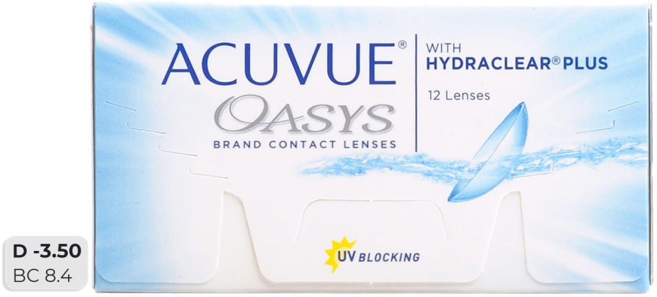 Отзывы о Контактные линзы Acuvue Oasys Hydraclear Plus Двухнедельные -3.5/14.3/8.4 12шт Отзывы о Контактные линзы Acuvue Oasys Hydraclear Plus Двухнедельные -3.5/14.3/8.4 12шт