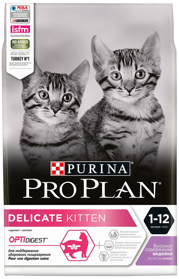 Сухой корм для котят Pro Plan Optidigest Delicate с индейкой 3кг Сухой корм для котят Pro Plan Optidigest Delicate с индейкой 3кг