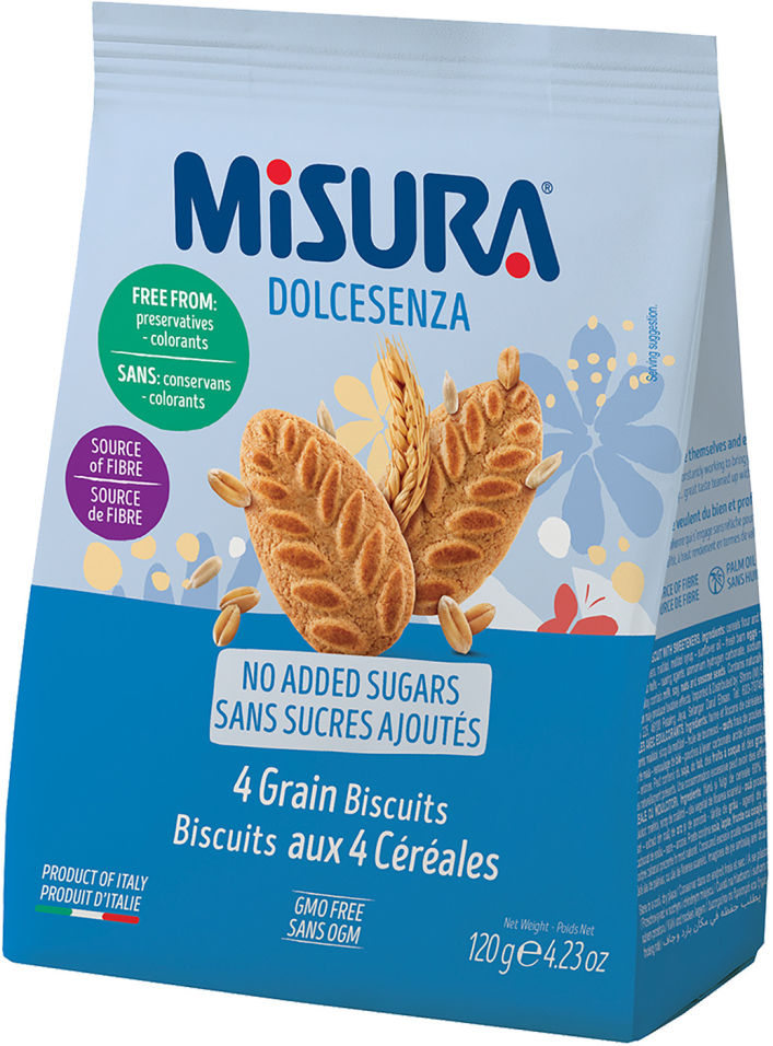 Печенье Misura Dolcesenza 4 злака 120г