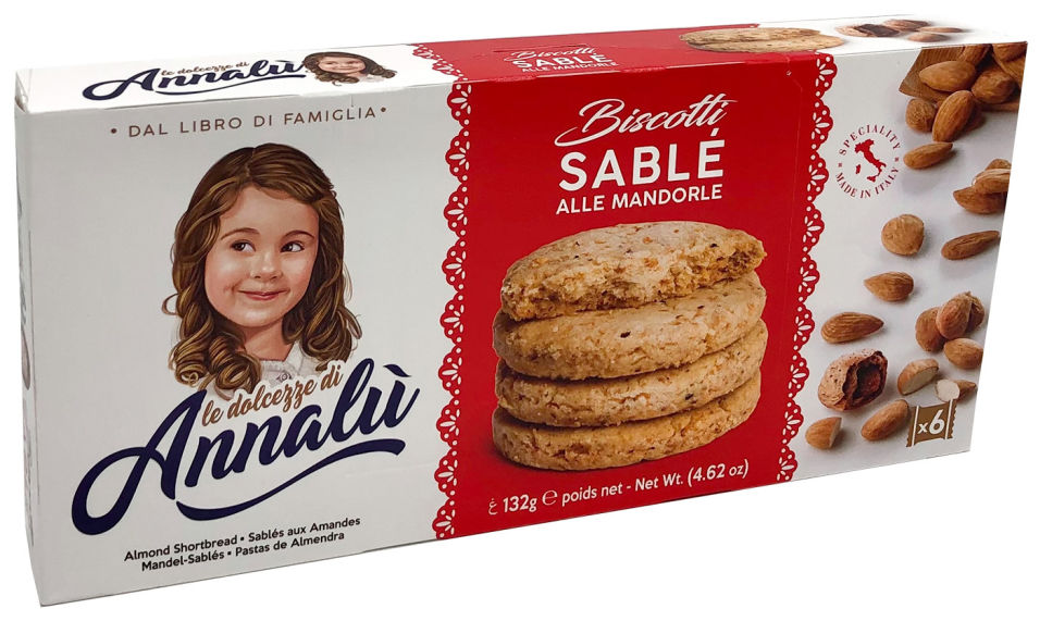 Печенье Annalu Sable песочное с миндалем 132г