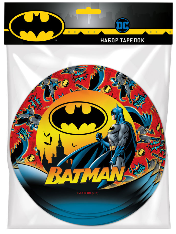Бумажные тарелки Batman 6шт