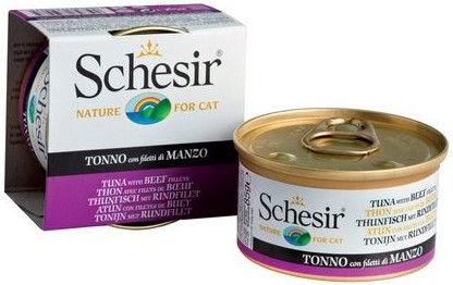 Корм для кошек Schesir Тунец и говядина 85г Корм для кошек Schesir Тунец и говядина 85г