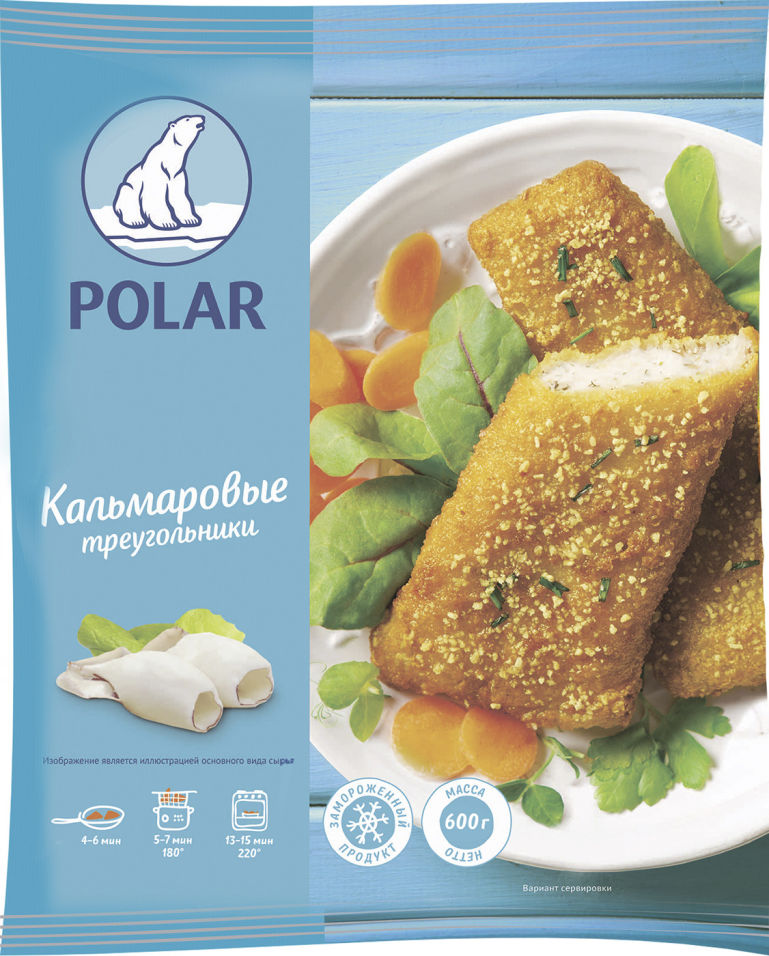 Треугольники кальмаровые Polar в панировке 600г